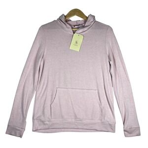 SJS Womens Hoodie Small Pink Long Sleeve Pullover Casual Activewear SOFT Lounge